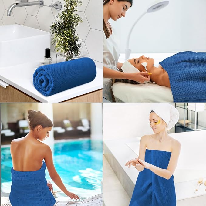 HOMEXCEL Bath Towel Set Pack of 4, 30 x 60 Inches Large Microfiber Bath Towels - Image 7