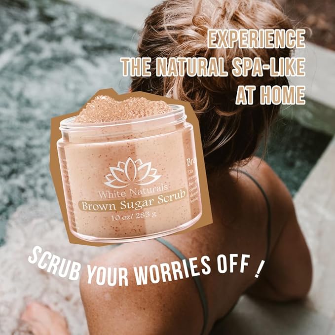 Pure Brown Sugar Scrub, Gentle Exfoliating Natural Body Scrub, Revitalizing - Image 2