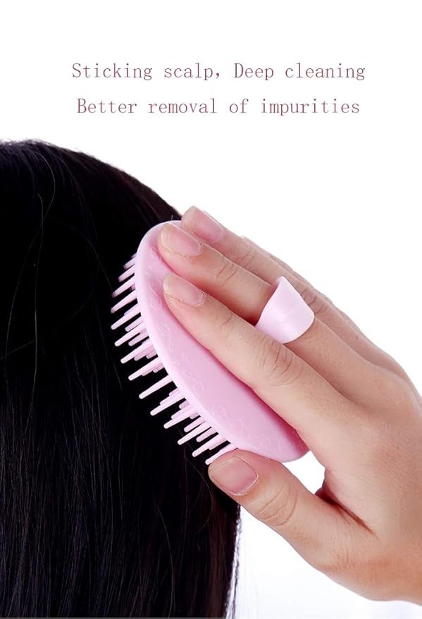 Aroveea Hair Scalp Brush Dandruff Cleaning Brush Shower Scalp Shampoo Brush - Image 3