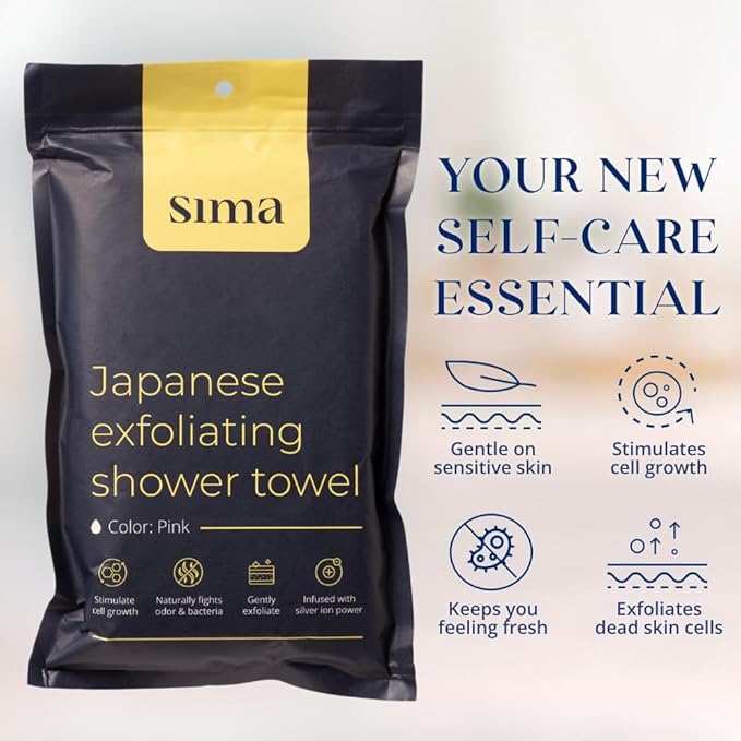 Sima Brand Exfoliating Washcloth Face & Body Scrub Towel - Image 3