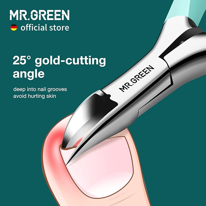 MR.GREEN Toenail Clippers Stainless Steel Ingrown Nail Cutter Thick and Hard - Image 2