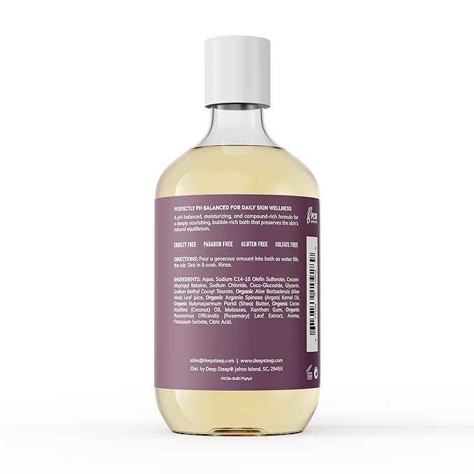 Deep Steep Bubble Bath, Fig Apricot 17 oz – Hypoallergenic, Clinically Tested - Image 2