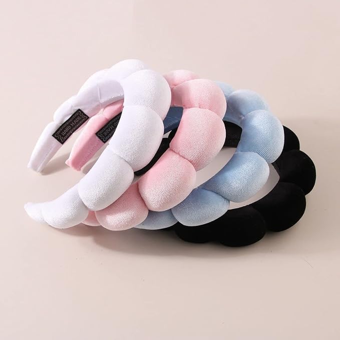 Luckybear Spa Headband for Washing Face, Velvet Makeup, Bubble Skincare - Image 4
