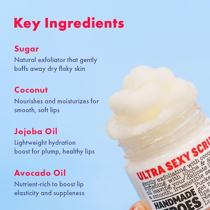 100% Natural Lip Scrub Vegan Conditioning Coconut Lip Exfoliator Gentle - Image 5