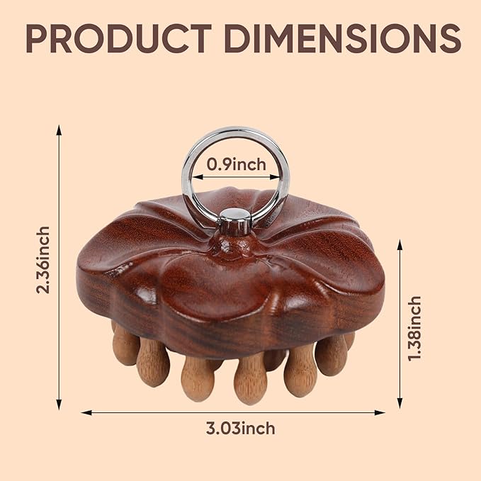 Wooden Massage Massager for Hair Growth, Head Scalp Comb, Manual Body Relax - Image 3