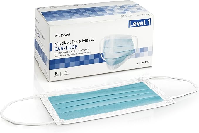 McKesson Procedure Mask Pleated 91-2102 by McKesson