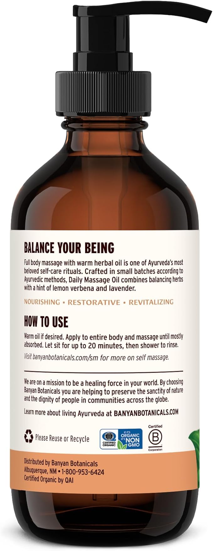 Banyan Botanicals Daily Massage Oil – Organic Ayurvedic Massage Oil – Balancing - Image 6