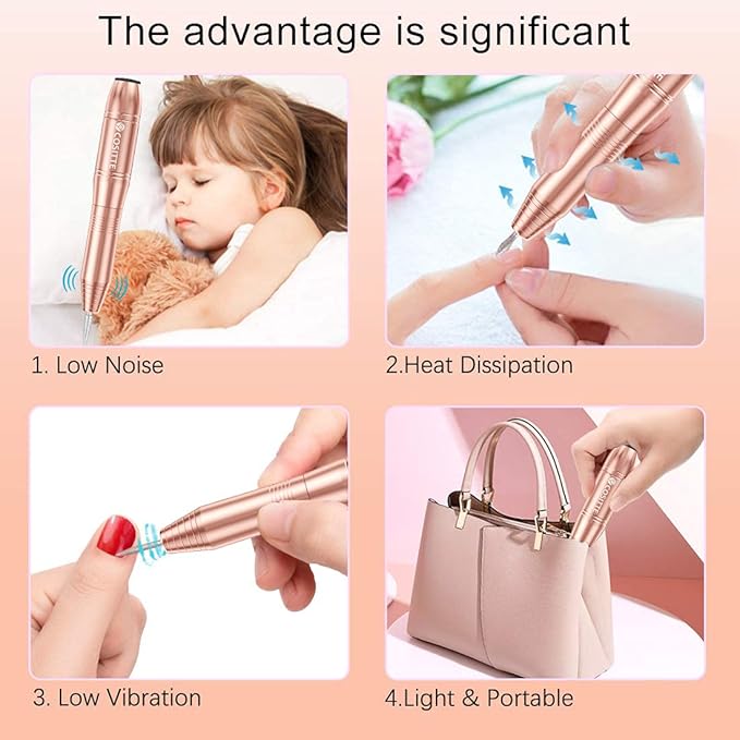 COSITTE Electric Nail Drill, USB Electric Nail Drill Machine - Image 6
