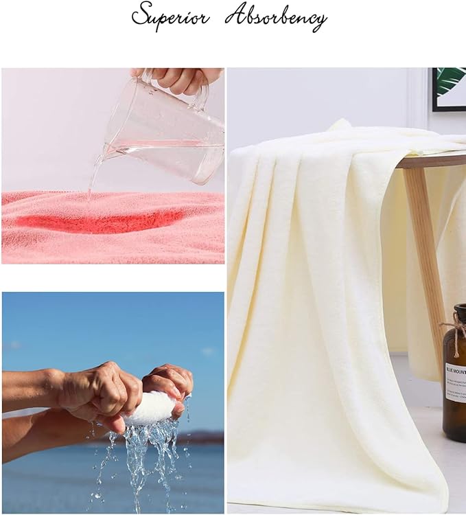 Lumimi Towels 2 Piece Soft Microfiber Bath Towel Set Salon Gym Yoga Travel - Image 5