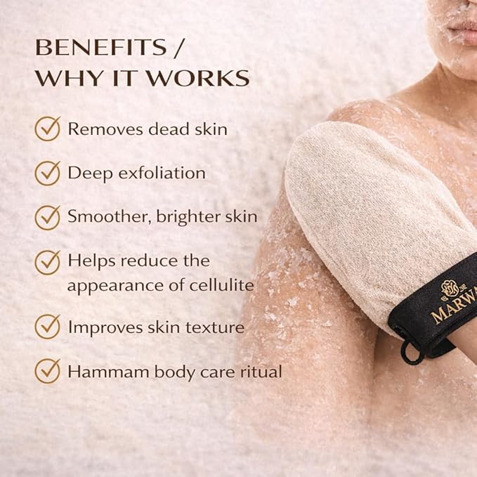 Moroccan Kessa Exfoliating Glove – Soft Hammam Exfoliating Mitt – Dead Skin - Image 6