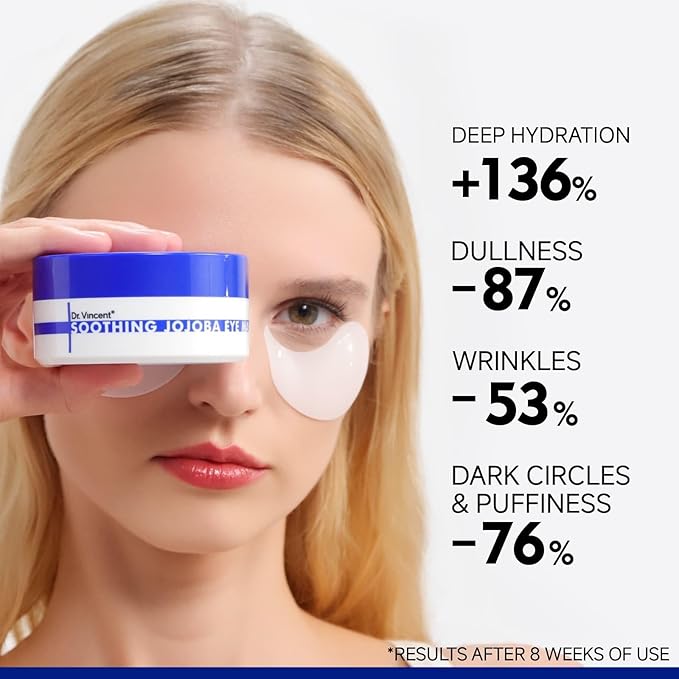 Peptide Jojoba Under Eye Patches, Collagen Eye Mask Instant Reduces Dark - Image 6