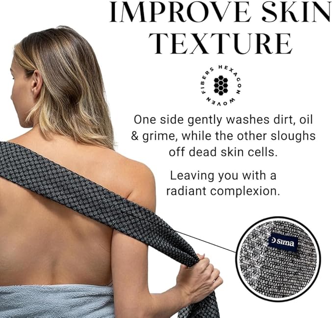 Sima Brand Exfoliating Washcloth Face & Body Scrub Towel - Image 5
