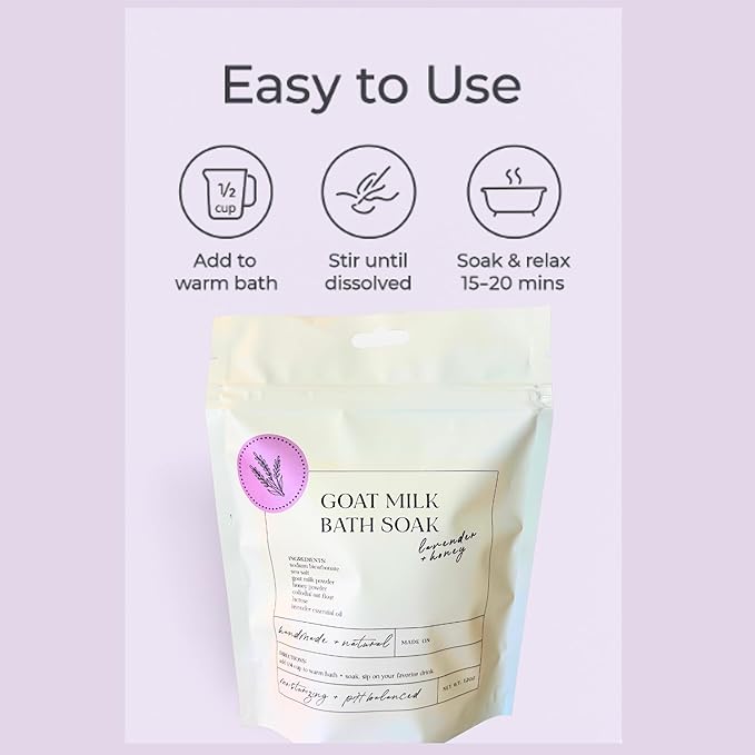 Goat Milk Bath Soak with Colloidal Oatmeal & Honey - Image 3