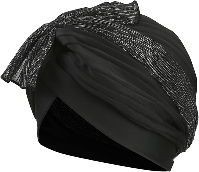 Women Swim Cap Long Short Hair Protection Pool Beach Swimming Cap Pleated - Image 3