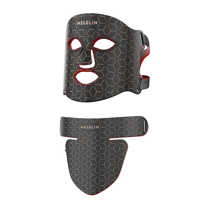 MEGELIN Led Red Light Therapy Face & Neck Mask, 7 Colors Led Light Therapy by MEGELIN