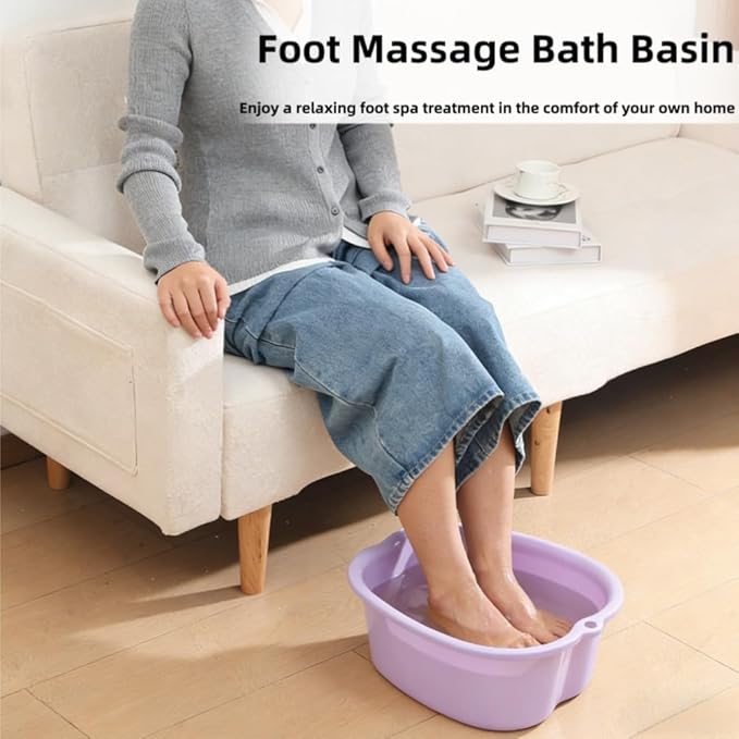 Ytterbium Foot Soaking Bath Basin, Large Massage Foot Soaking Tub, Plastic Home - Image 5