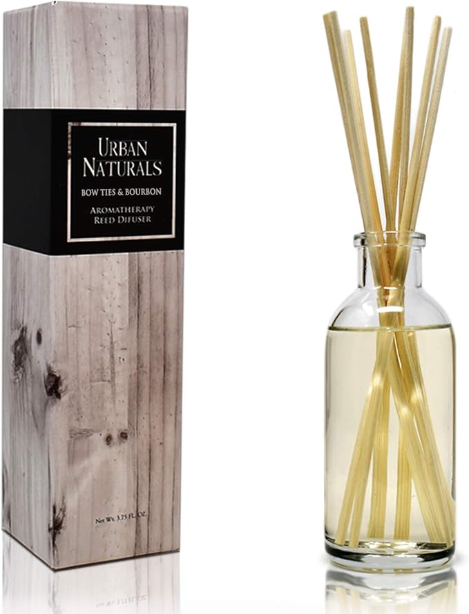 Urban Naturals Bowties & Bourbon Reed Diffuser Gift Set | Dark Oak, Bergamot & - Image 3