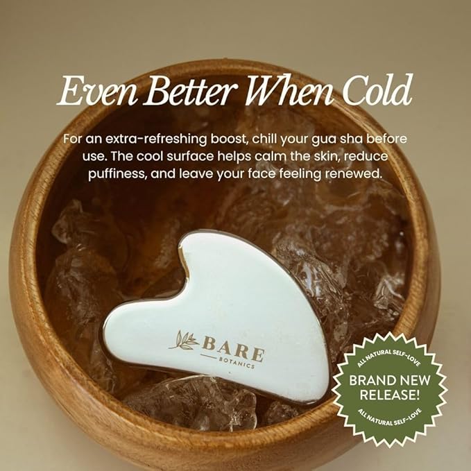 BARE BOTANICS Stainless Steel Gua Sha Tool | Sleek Facial Tool - Image 5