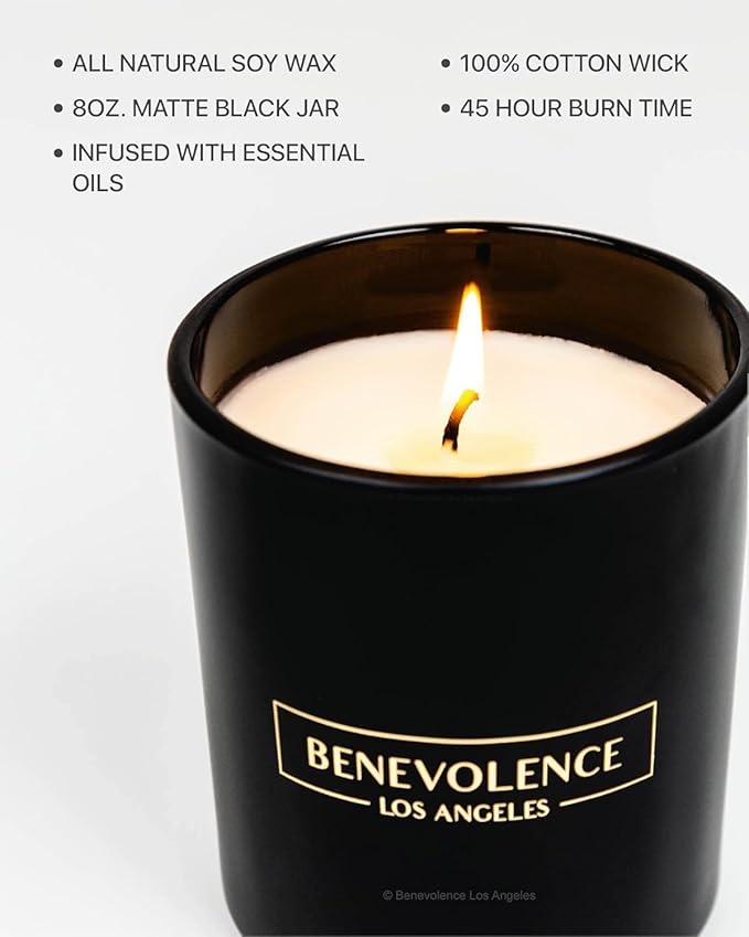 Benevolence LA Lavender, Mint & Sage Scented Candle | Soy Christmas Candles - Image 3