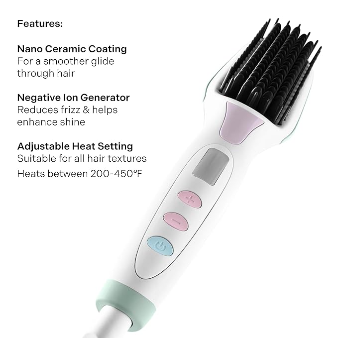Mane Get Ur Sleek On Hair Straightener Brush - Image 3