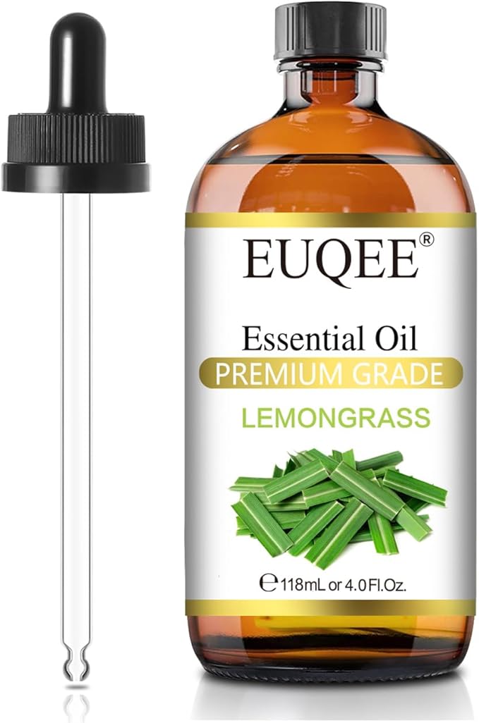 EUQEE Lemongrass Essential Oil 118ml Premium Lemongrass Oil by EUQEE