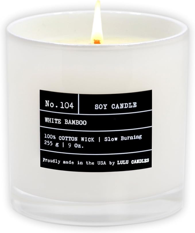 Lulu Candles | White Bamboo | Luxury Scented Soy Jar Candle | Hand Poured in by LULUCANDLES