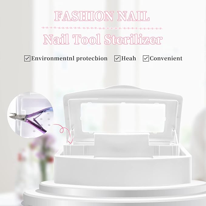 Nail Tool Sterilizer Box, Plastic Sterilizing Tray, Plastic Clean Sterilizing - Image 3