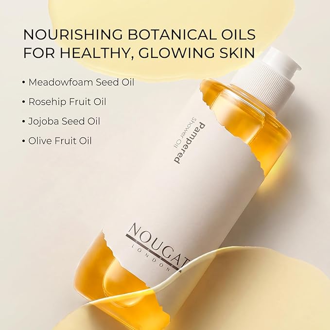 NOUGAT Pampered Shower Oil for Daily Bath Routine, Transforming Oil-to-Milk - Image 7