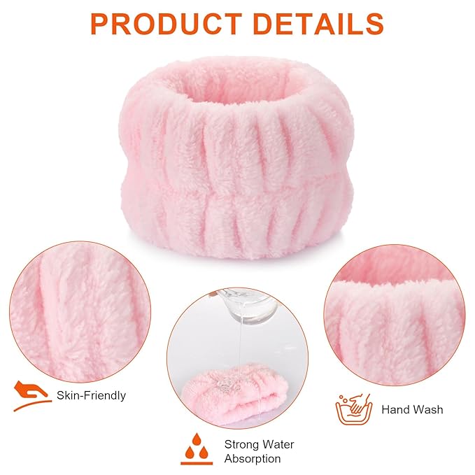 2pcs Wrist Bands for Washing Face Wash Wristbands Wrist Towels Arm Bands for - Image 5