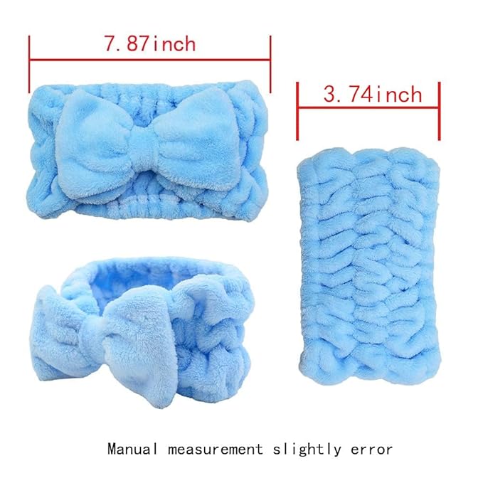 Chloven 7 Pcs Microfiber Bowtie Oversized Headbands Facial Makeup Headband - Image 7