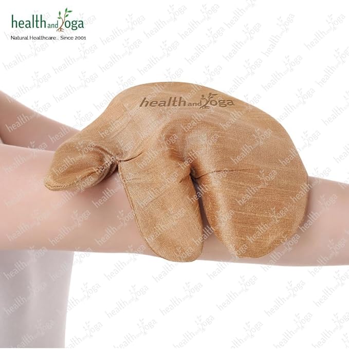 HealthAndYoga™ Silk Garshana Ayurvedic Massage Gloves - Image 8
