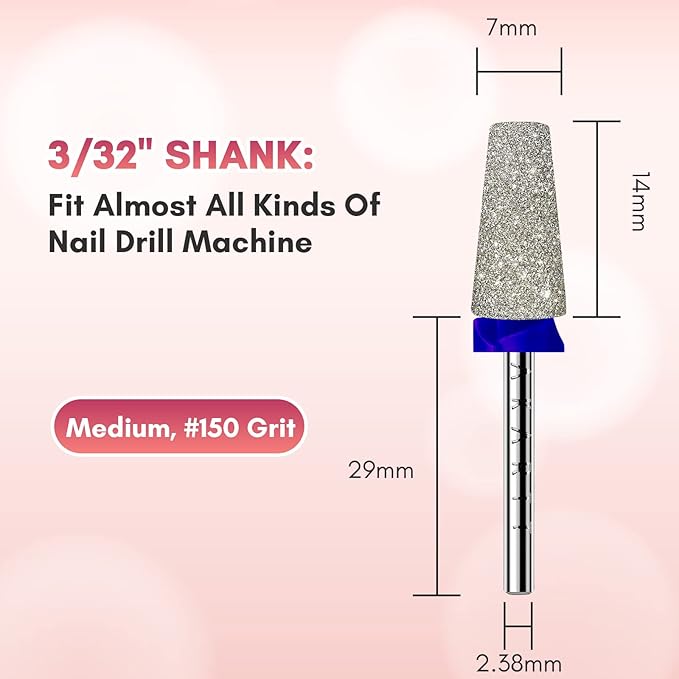 Makartt Electric Nail Drill Bits: Tapered Barrel Carbide Diamond Sanding Bit - Image 4