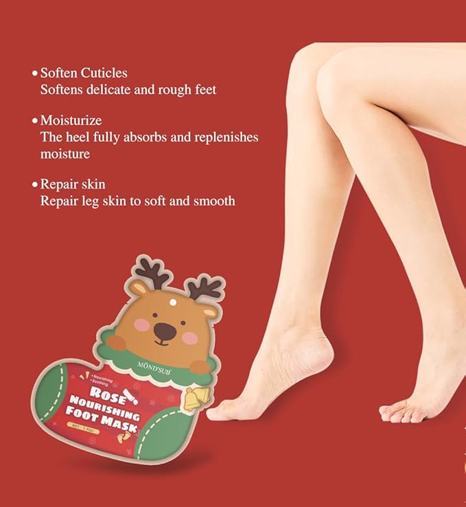 MOND'SUB Christmas Hand and Foot Mask, Moisturizing & Repairing, Self Care Gifts - Image 4