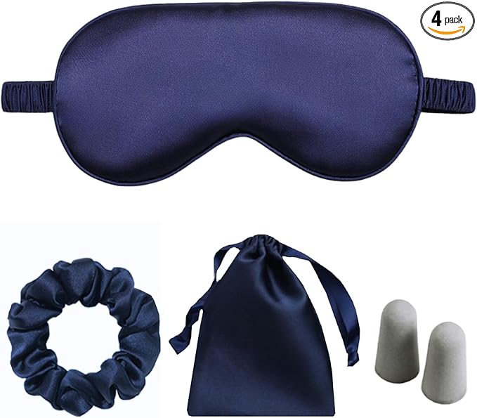 Silk Satin Sleeping Eye Mask, Soft Breathable Blackout Eyeshade Eye Cover by LCBD