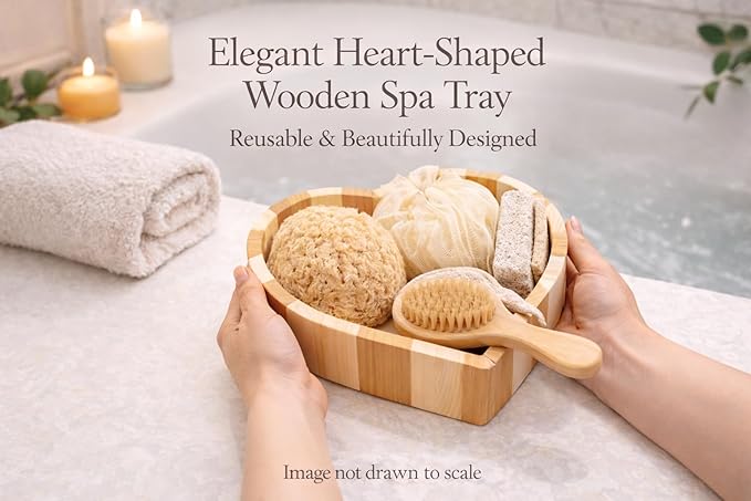Essentials Spa Gift Set for Women, Heart Shaped Self Care Gift, Relaxation Bath - Image 4