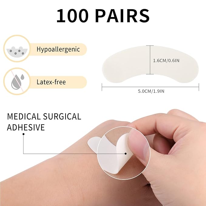 100 PCS Foam Eye Pads for Lash Extensions, Under Eye Pads for Eyelash Extensions - Image 2