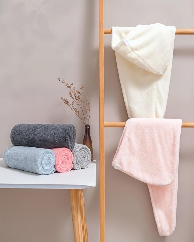 Lumimi Bath Pre Dry Hair Towel 2 Pack - Image 6