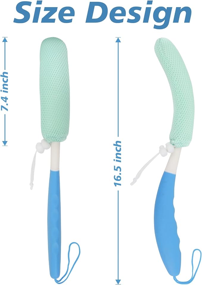 Back Scrubber for Shower，Mesh Sponge Body Shower Brush - Image 5