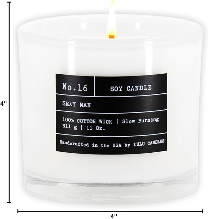 Lulu Candles | Sexy Man| Luxury Scented Soy Jar Candle | Hand Poured in The USA - Image 2