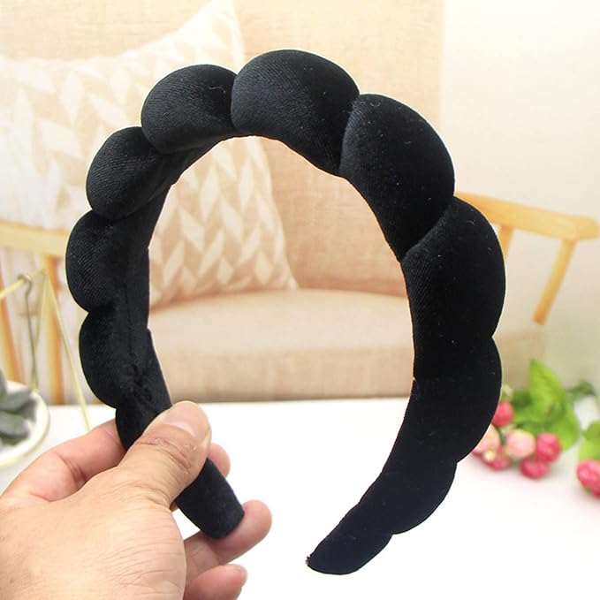 Fashion Headbands for Women Padded Fabric Hair Bands Wide Velvet Non Slip - Image 4