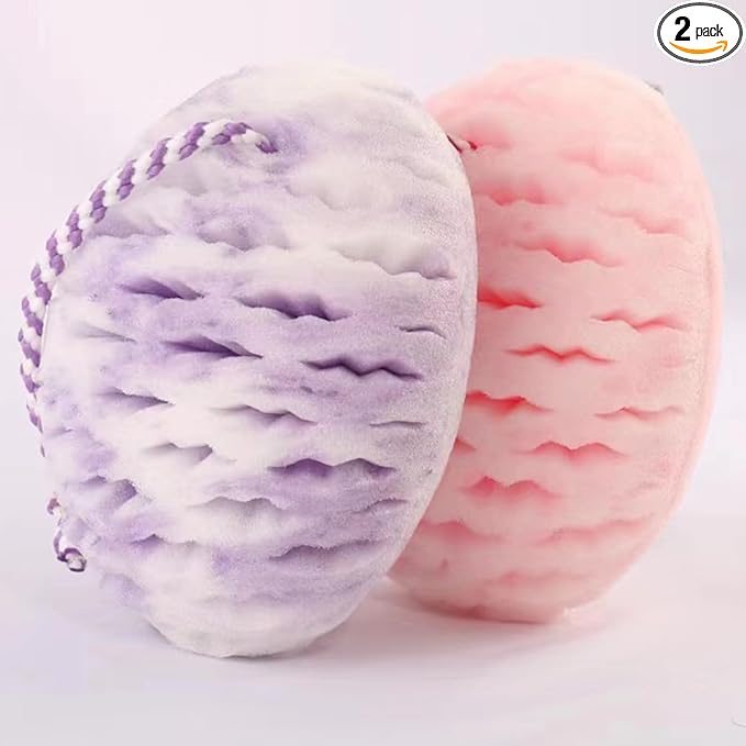 Bath Sponge for Kids Cute Loofah Sponge Reusable Body Sponge Exfoliating Bath by LYMCY