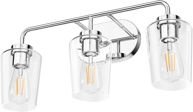 Tipace Modern Bathroom Vanity Lighting Fixtures 3-Lights Industrial Stainless - Image 7