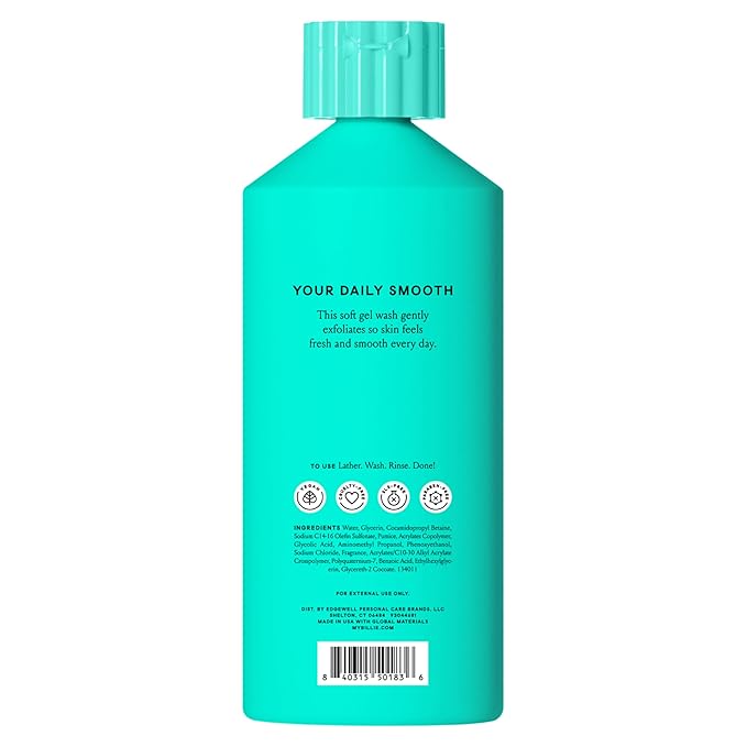 Billie Exfoliating Womens Body Wash, 18 fl oz, Sea Salt & Floral Scent - Image 8
