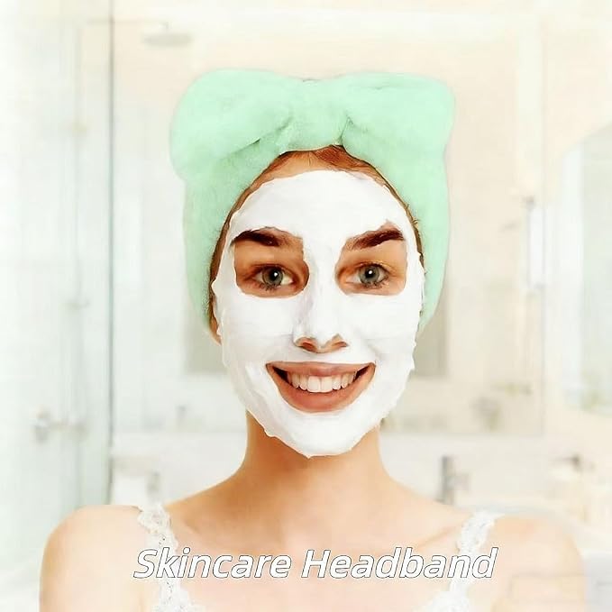7 Pcs Spa Set, Facial Headband and Wristband Set, Skincare Accessories - Image 3