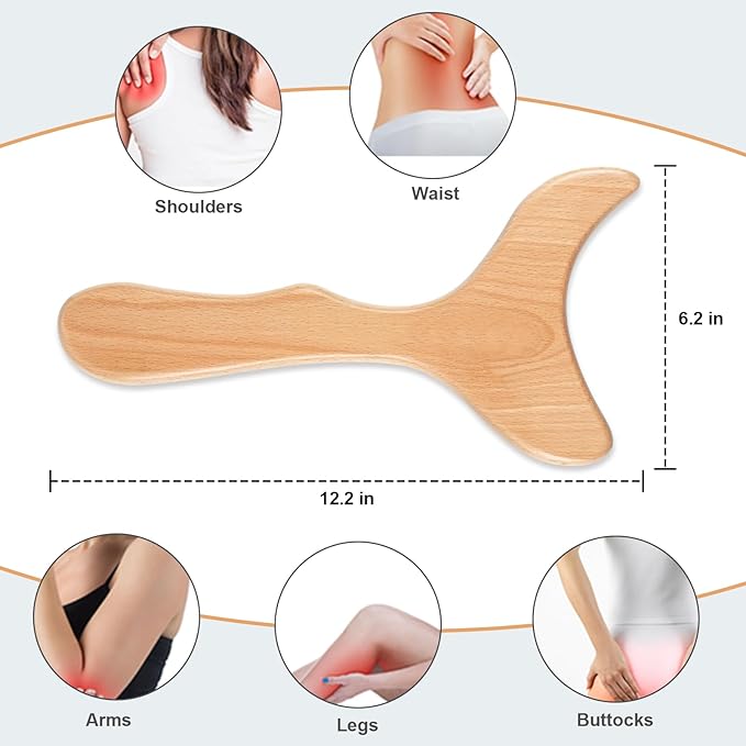 KintKita Wood Therapy Massage Tools, Wooden Lymphatic Drainage Massager - Image 6