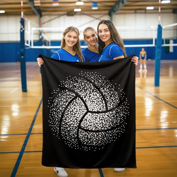 Volleyball Blanket Gift for Boy Girl, Volley Ball Sport Throw Lightweight Super - Image 2