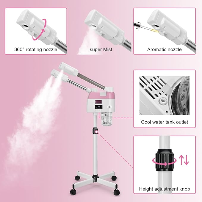 Professional Facial Steamer, 2 in 1 Facial Steamers - Image 4