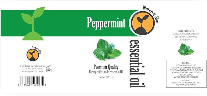 Natures-Star 16oz Peppermint Essential Oil, Therapeutic Grade, Peppermint Oil - Image 2