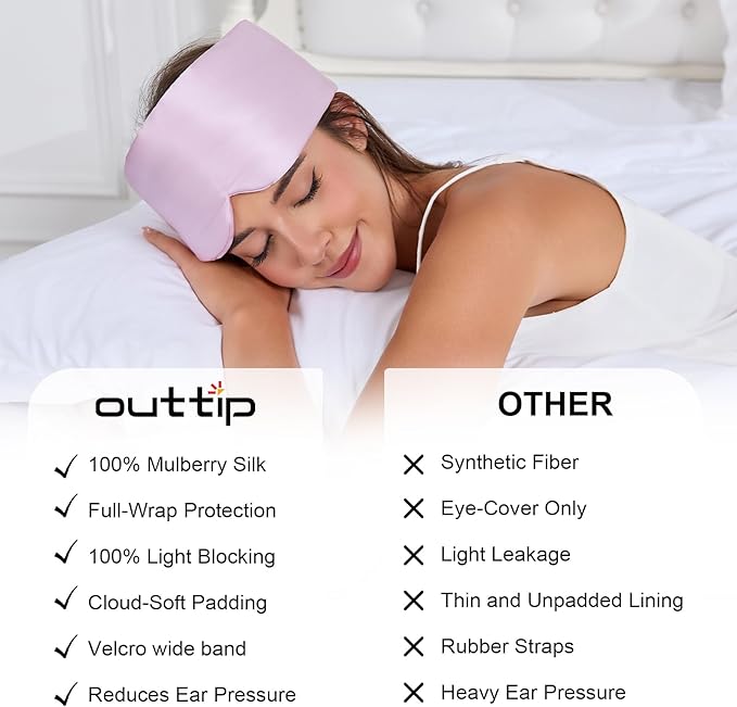 100% Mulberry Silk Sleep Mask for Women & Men Beauty Sleep, Adjustable - Image 8