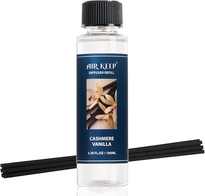 Airkeep Reed Diffuser Oil Refill/Cashmere Vanilla/3.38 oz / 1 Pack/Air by Airkeep